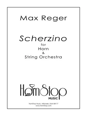 Max Reger Scherzino, sheet music, french horn, advanced, intermediate solo, - Image 1 of 3