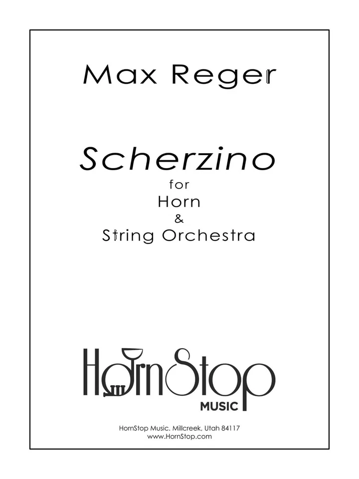 Max Reger Scherzino, sheet music, french horn, advanced, intermediate solo, - Image 1 of 3