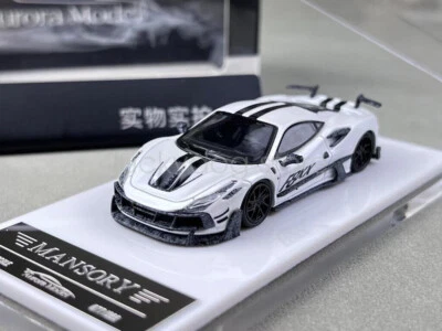 Aurora 1:64 White F8xx Tributo Mansory Sports Model Diecast Metal Car - Image 1 of 4