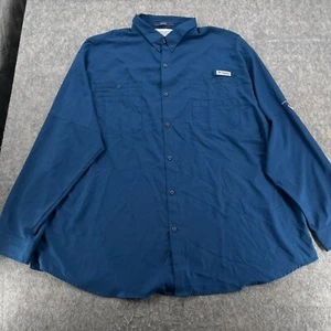 Columbia PFG Tamiami II Long Sleeve Shirt Blue 4XT - Picture 1 of 14