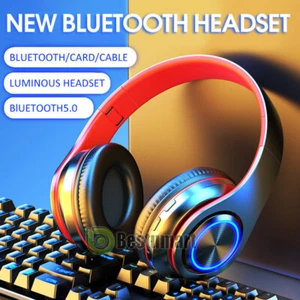 Audifonos Bluetooth 5.0 Auriculares con Bajo y Cancelacion de Ruido Plegables - Picture 1 of 32
