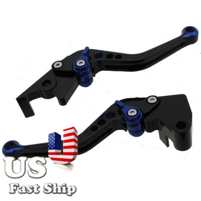 EE. UU. Ajuste Kawasaki Ninja 650R/ER-6F 17-19 Mixcolor Palancas de embrague de freno cortas azul Foto 1 de 4
