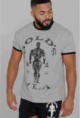 CAMISETAS YOUNGLA (AGOTADAS) - 4009 - GOLDS GYM RINGER - GRIS JASPEADO - GRANDES Foto 1 de 4