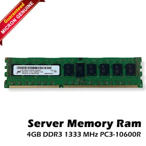 Lot X 4 Micron MT18KSF51272PDZ-1G4D1DD 4X4GB 2RX8 PC3L-10600R DDR3 ECC Memory - Picture 1 of 7