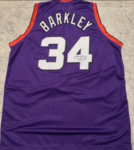 Charles Barkley Phoenix Suns Autographed Signed Custom Basketball Jersey - Picture 1 of 3