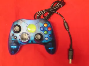 Replacement Controller For Xbox Original Blue Transparent Brand New 8957 - Picture 1 of 3