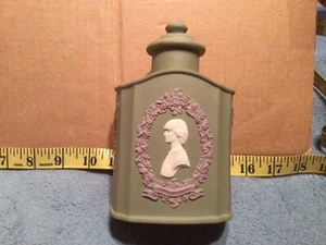 Jasperware Wedgwood Prince Charles Lady Diana Wales Tea Caddy Princess Di Tri Co - Picture 1 of 8