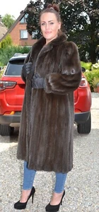 A4553 NERZMANTEL NERZ MANTEL ECHT PELZ PELZMANTEL REAL MINK FUR COAT - Bild 1 von 22
