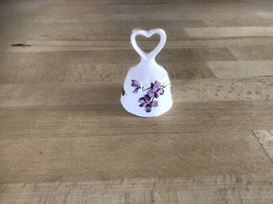 HAMMERSLEY "VICTORIAN VIOLETS" SMALL BELL WITH HEART SHAPED HANDLE - Picture 1 of 4