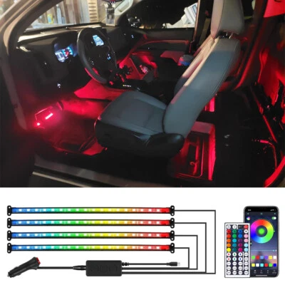 72 Tiras LED de atmósfera interior de coche luces RGB decoración para Mazda 3 6 CX3 CX5 CX7 Foto 1 de 4