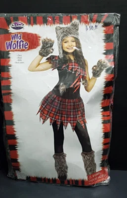Girls Small 4-6 Wild Wolfie Big Bad Wolf Halloween Costume Play Fun World - Image 1 of 4