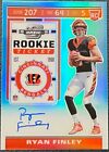 2019 Panini Contenders Optic Ticket Teal 149 Ryan Finley 136 Rookie Auto Rc
