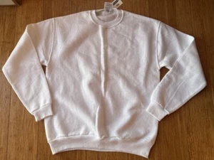 NWTD VINTAGE JERZEES ACTIVE WEAR WHITE CREW NECK SWEATSHIRT SIZE XG TG (18) YOUT - Picture 1 of 3