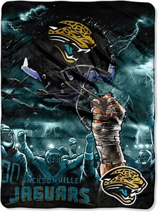 Manta de felpa Jacksonville Jaguars NFL 60" X 80", suave y cálida - Imagen 1 de 5