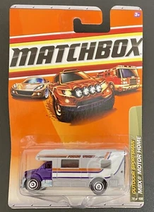 2010 MATCHBOX OUTDOOR SPORTSMAN MBX MOTOR HOME PURPLE NIB - Picture 1 of 2