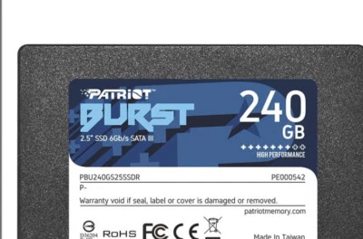Patriot Memory SSD 240GB BurstSATA III 6GB Intn Solid State DR 2.5” Form Factor - Image 1 of 4