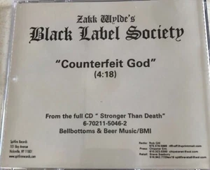ZAKK WYLDE Black Label Society - Counterfeit God - Rare Promo CD  - Ozzy BLS - Picture 1 of 1