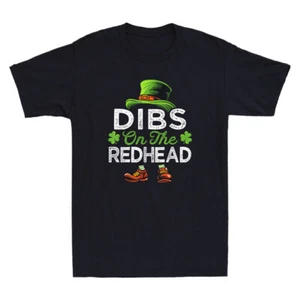 Dibs On The Redhead Irish Leprechaun Funny St Patricks Day Vintage Men's T-Shirt - Picture 1 of 8