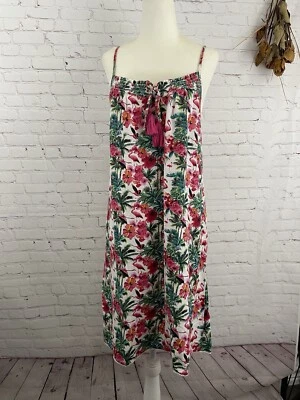 Vestido de noche para mujer Isaac Mizrahi talla S flamencos blanco/rosa/verde/azul/negro Foto 1 de 4