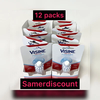 Visine Sterile Advanced: gotas para los ojos alivio de la irritación del enrojecimiento 12 paquetes .28 OZ, EE. UU. Foto 1 de 3