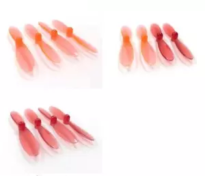 Hubsan X4 H107D Clear Orange/Red Red and Orange Propellers - Picture 1 of 4