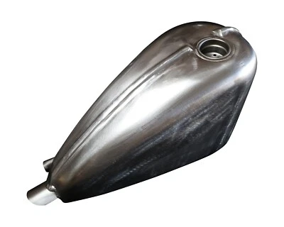 Sportster style RIBBED Custom Narrow gas tank high tunnel single screw in cap - Image 1 of 4