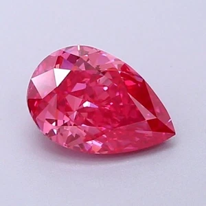 Pear 1.04 Carat Fancy Vivid Pink VS2 CVD IGI Loose Lab Grown Diamond - Picture 1 of 3