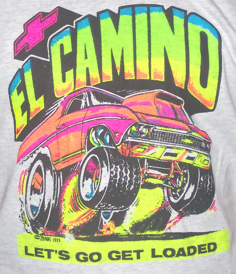 Camiseta Chevy El Camino 1969 vintage años 70 NOS 0060 S,M,L o XL Foto 1 de 1