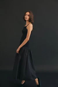 Wellington Factory Lou Shirred Dress Size Small AU 8 10 Cotton Long Midi Dress - Picture 1 of 7