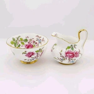 Royal Chelsea Milchkännchen offen Zuckerdose rosa rose Bone China England Shabby Deko - Bild 1 von 19