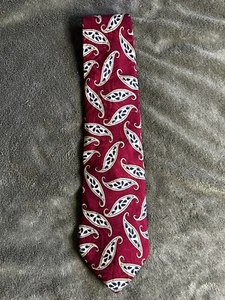 Jos A Bank Premier Collection rote Paisley Seidenkrawatte Made in USA - Bild 1 von 3