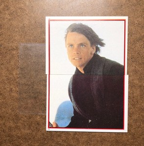 1983 Star Wars Return Of The Jedi Album Sticker #18 and #19 Luke Skywalker 