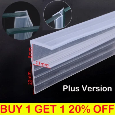 U-DREAMHOME 2M F/H Shape Bath Door Shower Screen Enclosure Seal Strip for Glass 6/8/10/12mm`