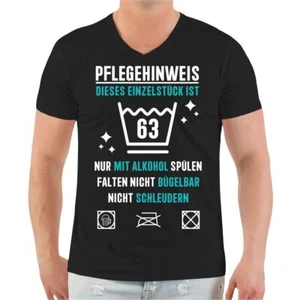Camiseta 63 Cumpleaños Aviso Cuidados Pieza Única Regalo S a 8XL Divertida - Imagen 1 de 3