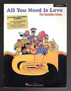Cancionero de 32 páginas Beatles/Canadian Brass" All U Need Is Love" 1998 EE. UU. Hal Leonard - Imagen 1 de 2