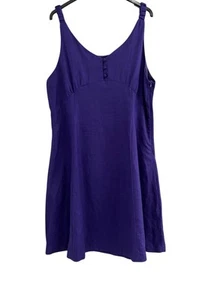 With Love 100% Linen Dress Size L Purple Cotton Lining Sleeveless Summer Holiday - Picture 1 of 7