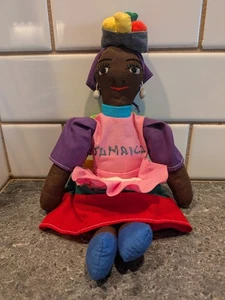 Vintage handgefertigte jamaikanische Plüschpuppe - 12 Zoll Reise-Souvenir - Bild 1 von 3