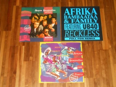 Afrika Bambaataa - 3 Maxis (12") - Sho Nuff Funky + Reckless (Vcal Wildstyle - Bild 1 von 2