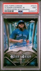 Vladimir Guerrero Jr. PSA 9 Auto 2022 Topps Chrome Club Plaques Refractor # /99 - Picture 1 of 2