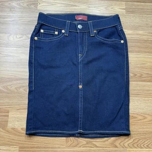 Levis Type 1 Dura Skirt Womens XS Blue Denim Stretch Jean Pencil Classic - Picture 1 of 8