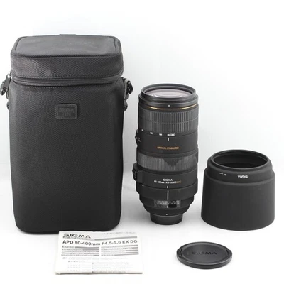 【EXC+++++】Sigma EX 80-400mm f/4.5-5.6 APO DG OS w/ Hood for Nikon AF from japan - Image 1 of 4