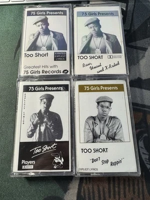 TOO SHORT 4 Cassette Lot VINTAGE 3 SEALED Oakland Rap $hort Explicit 75 Girls - Image 1 of 4