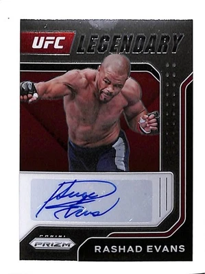 2022 PANINI PRIZM UFC #LS-REV RASHAD EVANS SILVER PRIZM SIGNED - Image 1 of 2