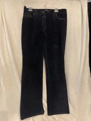 Pantalones forrados de cuero genuino ISAAC MIZRAHI para mujer talla 10 Foto 1 de 4