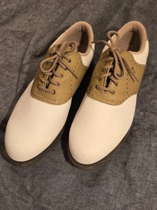 Damen Golfschuhe FootJoy Leder weiß khaki Größe 7,5 M 48727 GreenJoys ohne Karton - Bild 1 von 7