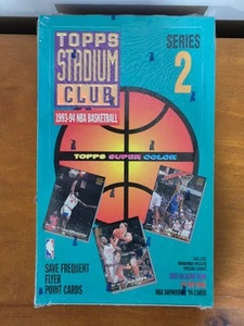 1993-94 NBA Topps Stadium Club Basketball Series 2 Factory Sealed - Free Postage - Picture 1 of 6
