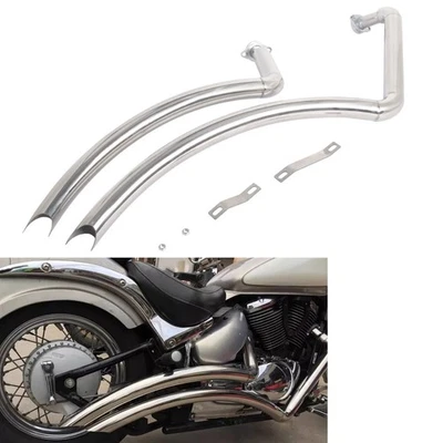 Shortshots Staggered Exhaust Pipe System For Suzuki Boulevard M50 C50/T VL800 - Image 1 of 4