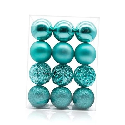  Подвески для елки рождественские шары 2,36 дюйма/60 мм 24 карата небьющиеся украшения  - Изображение 1 из 4