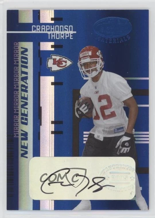 2005 Leaf Certified Materials New Generation /15 Craphonso Thorpe Rookie Auto RC - Image 1 of 2