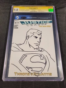 Justice League #16 - DC Comics, 2013 - Blank Cover - CGC 9.8 - Signed and Sketch - Picture 1 of 7